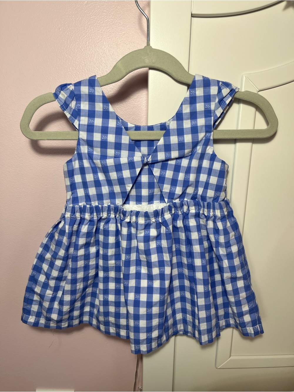 Cat & Jack Blue and White Gingham Dress